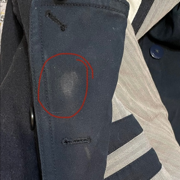 Mens Wool Pea Coat (XS) - Picture 12 of 13